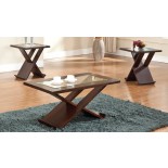 Alchiba Contemporary Coffee and End Tables with X Bases | Xiorex