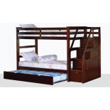 Alcor Twin over Twin Bunk Bed with Storage Stairs and Trundle | Xiorex
