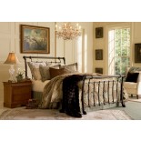 Legion Bed Sleigh Bed w Ancient Gold Finish by Fashion Bed Group