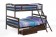 Twin Full Dark Chocolate Bunk Bed w Drawers for Sesame Bunk Bed Set