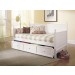 Casey Daybed Twin Size Bed w Trundle in Honey Maple & White | Xiorex
