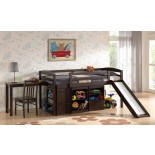 Mulberry Boys & Girls Cabin Loft Beds with Slide, Desk & Storage